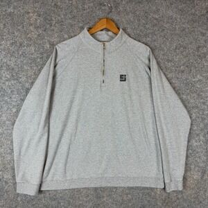 Holderness Bourne 1/4 Zip Mens XL Gray Golf The Robbins Pullover Tailored Fit